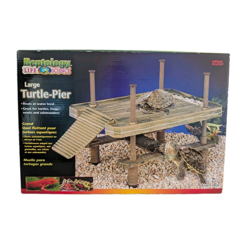 Penn-Plax Reptology Large Turtle Pier Floating Basking Platform 16x11 0910-SR